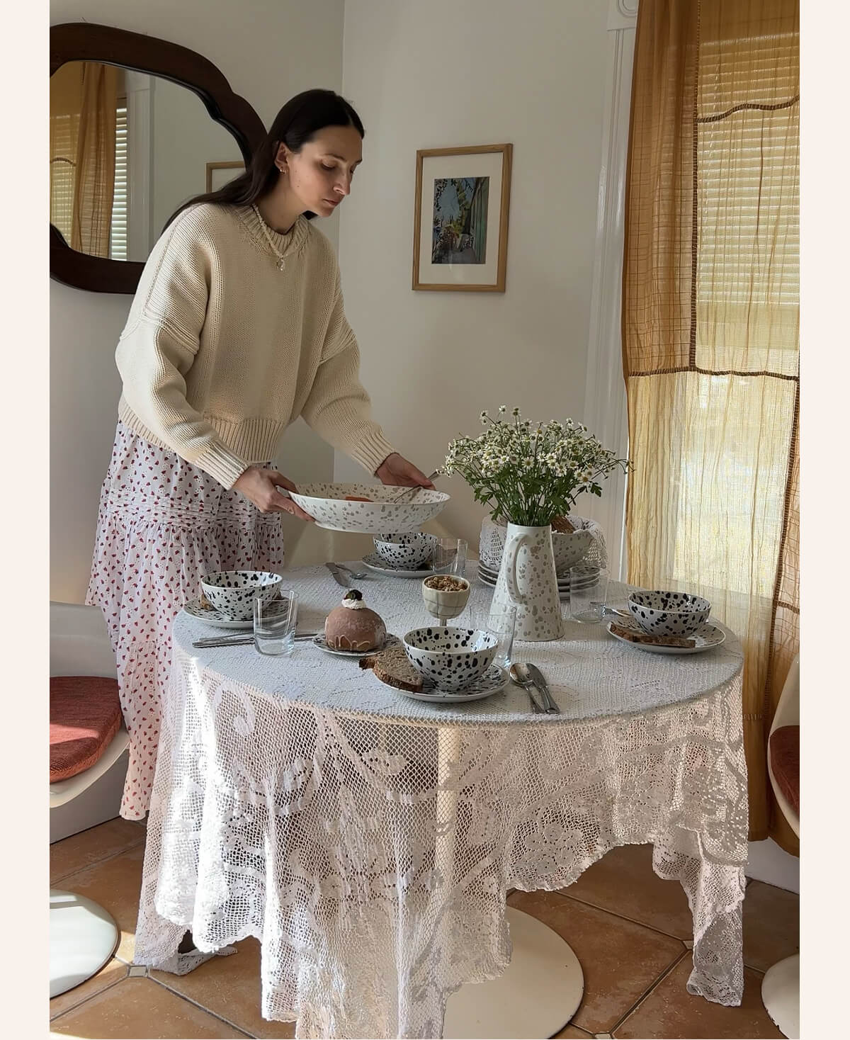 Fresh flowers, good food, and people you love.