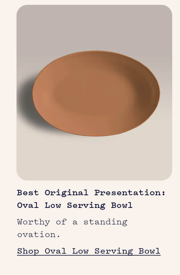 Oval Low Serving Bowl