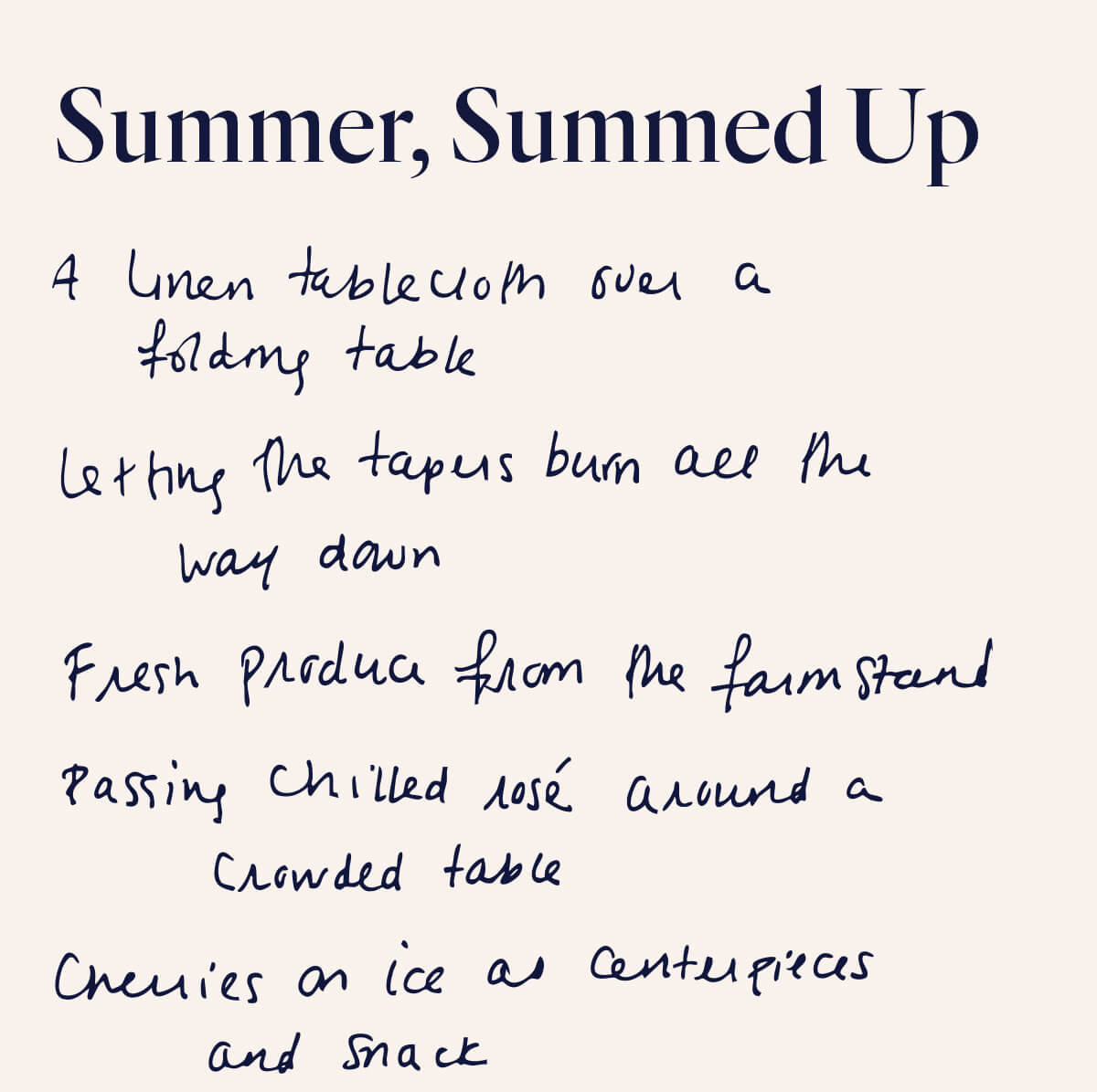 Summer, summed up