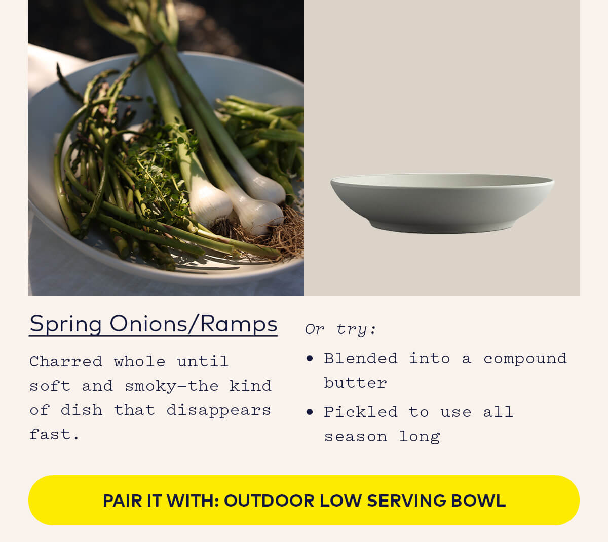 Outdoor Low Serving Bowl
