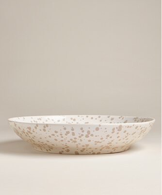 Splatter Low Serving Bowl