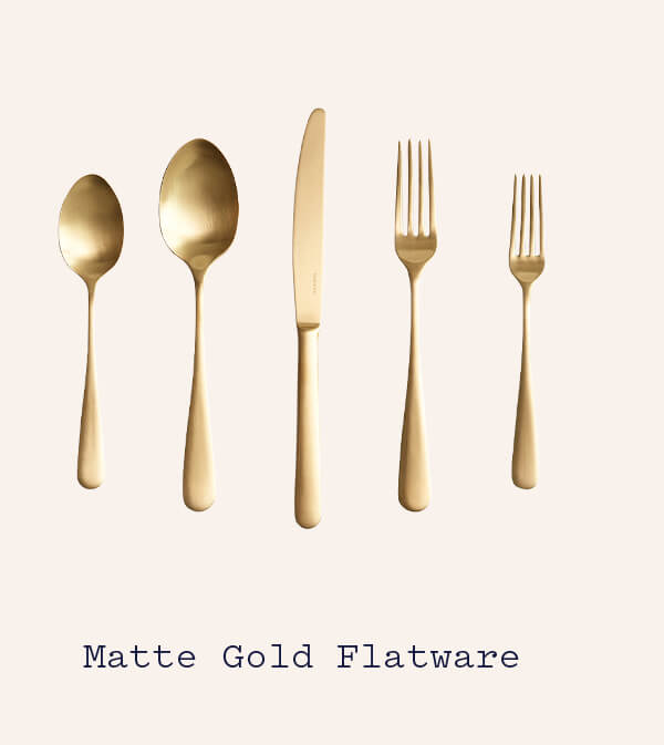 Matte Gold Flatware