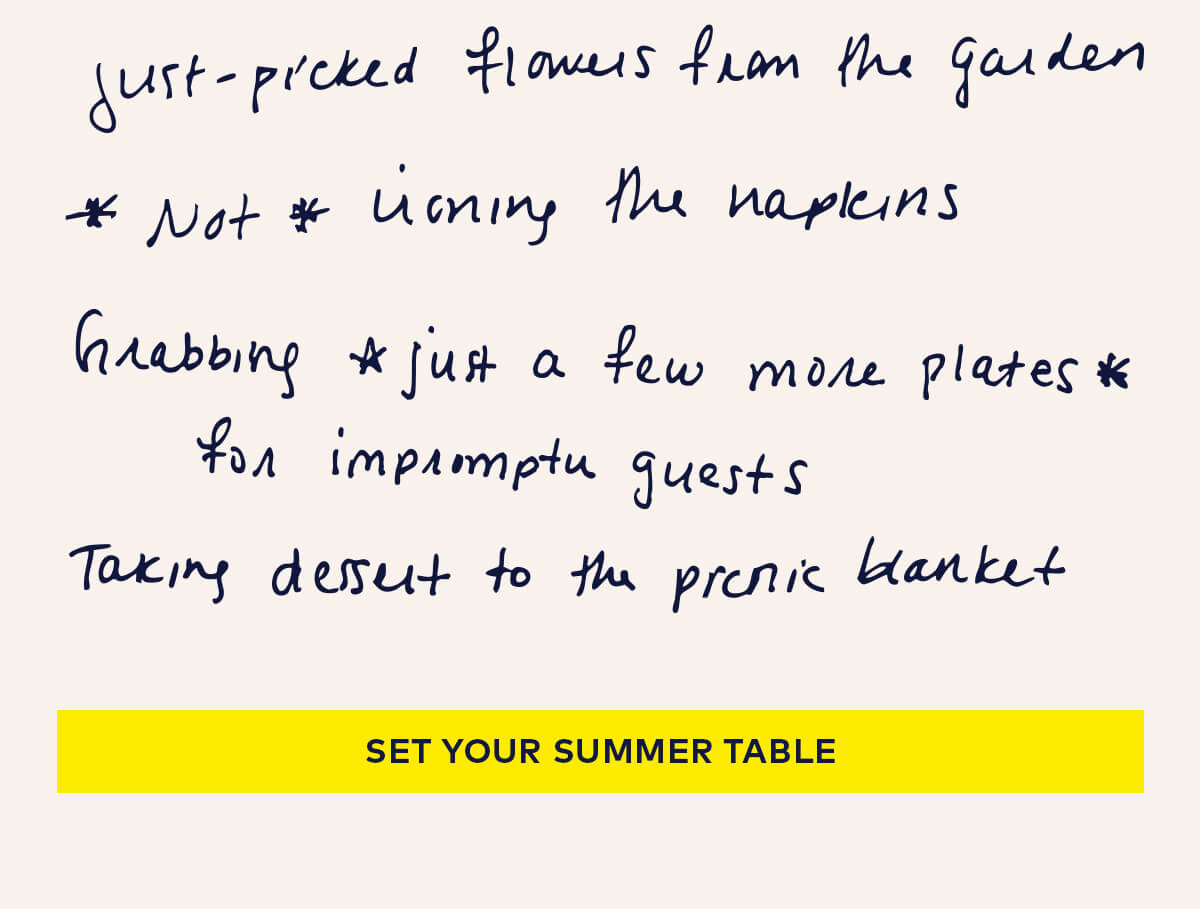 Set your summer table