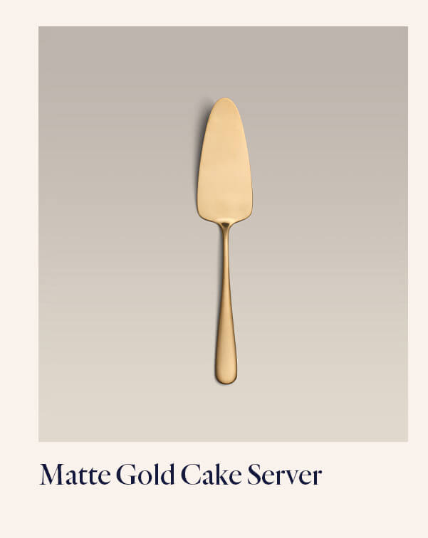 Matte Gold Cake Server