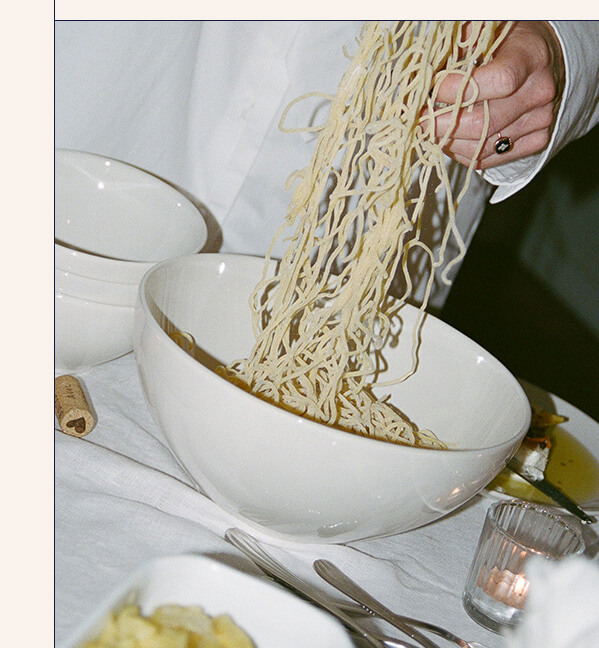 Glossy Moon Serving Bowl