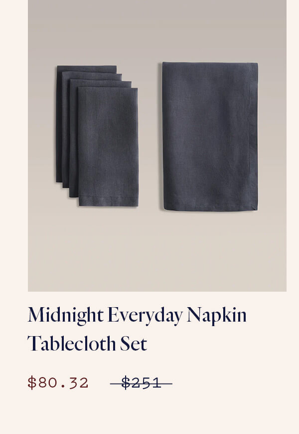 Midnight Everyday Napkin Tablecloth Set