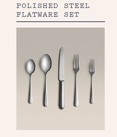 Polished Steel Flatware Set