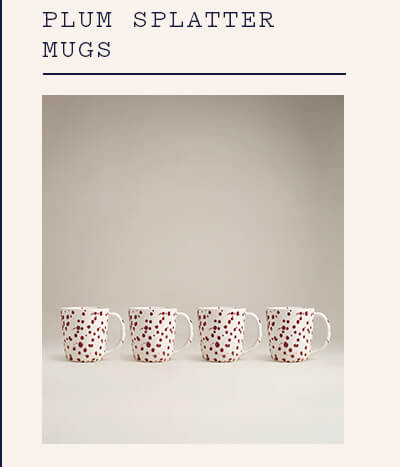 Plum Splatter Mugs