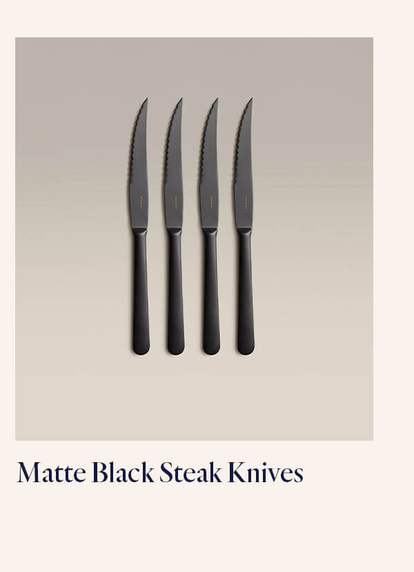 Matte Black Steak Knives