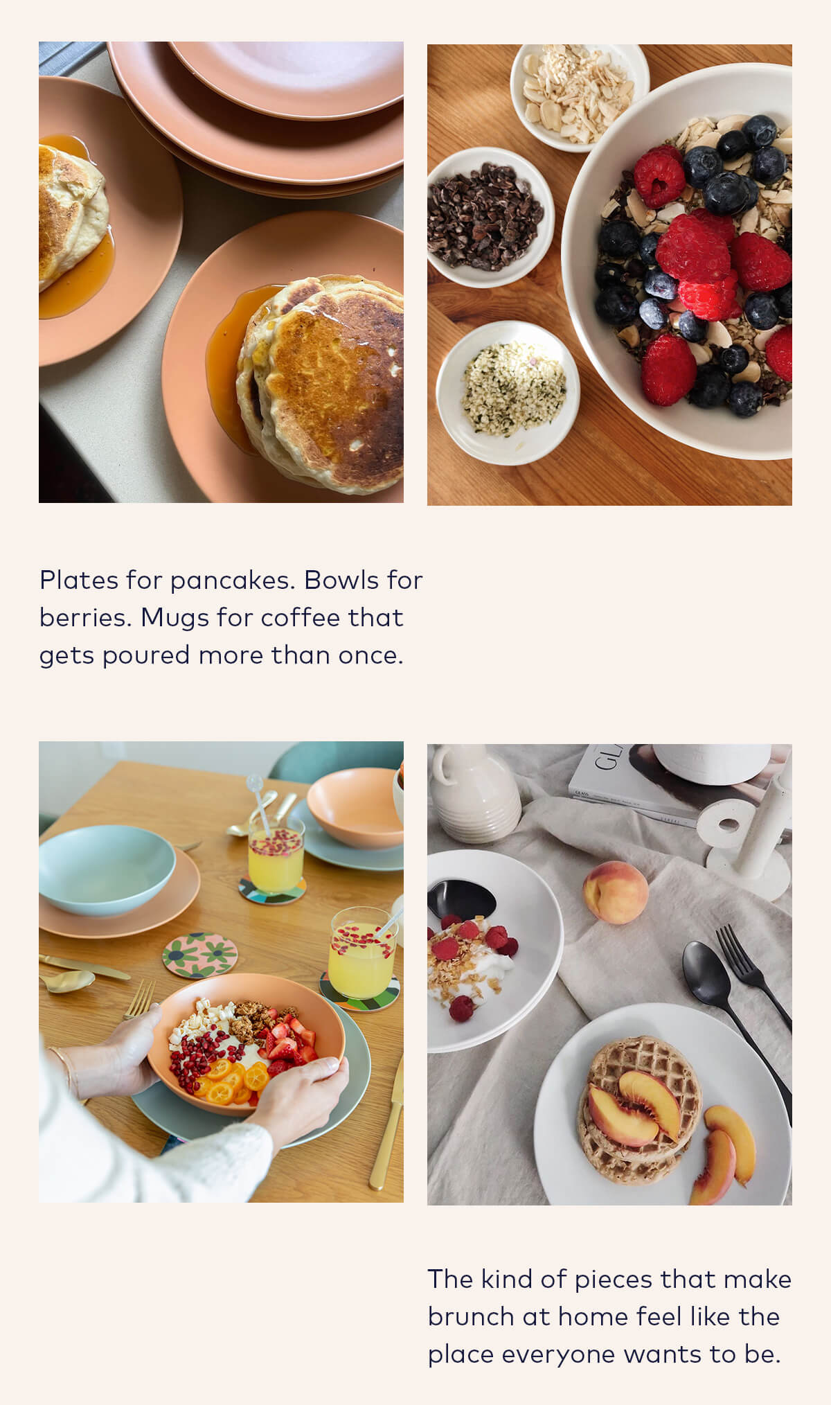 Plates for pancakes.