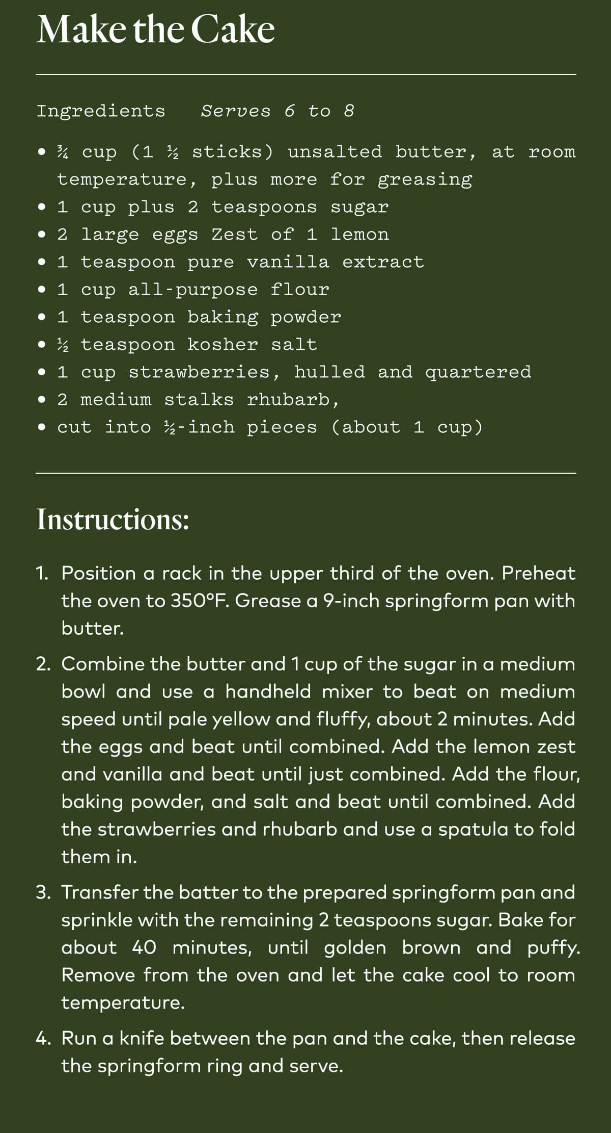 Make the Cake Make the Cake