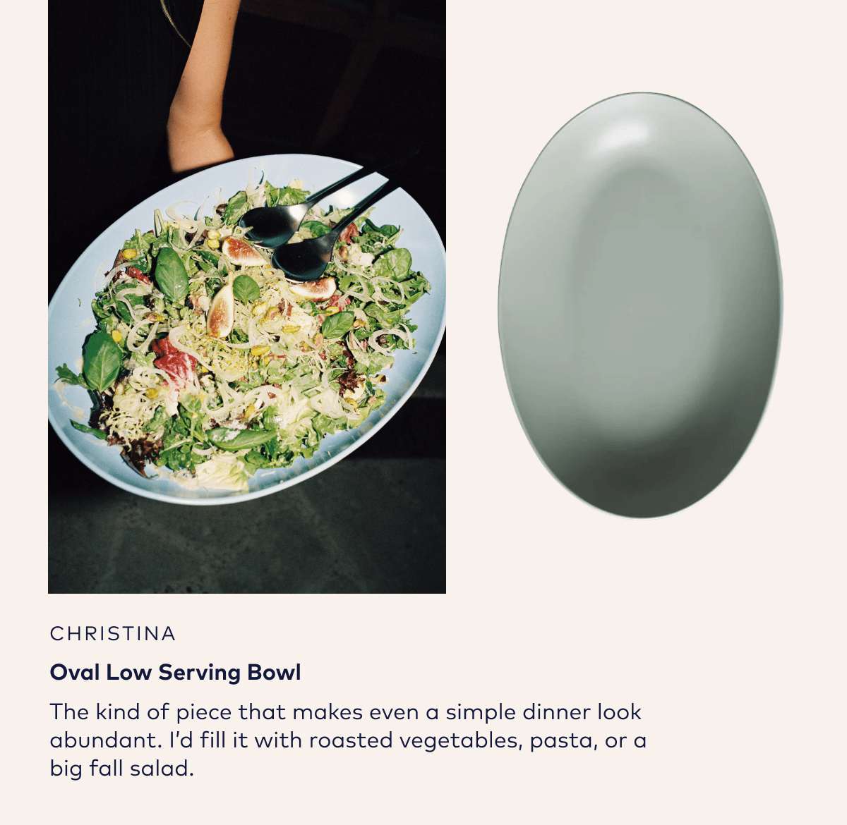 Oval Low Serving Bowl