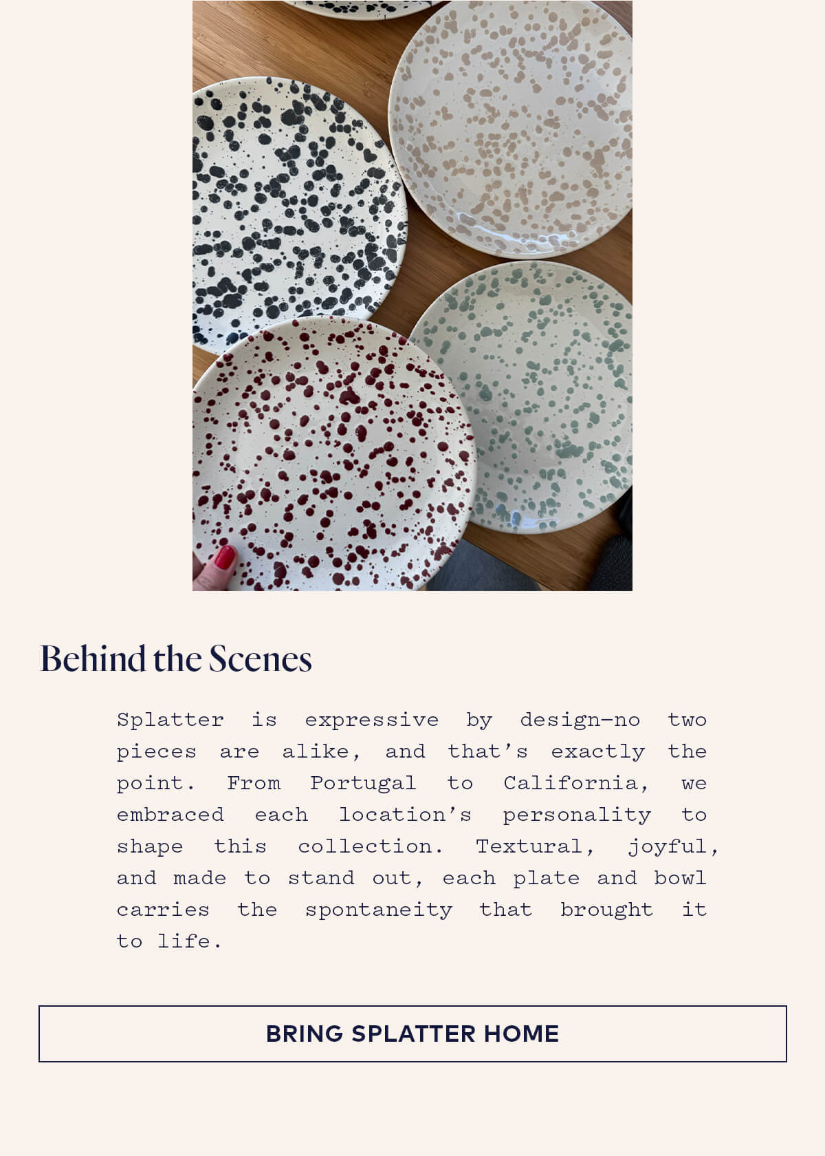 Bring Splatter Home Bring Splatter Home