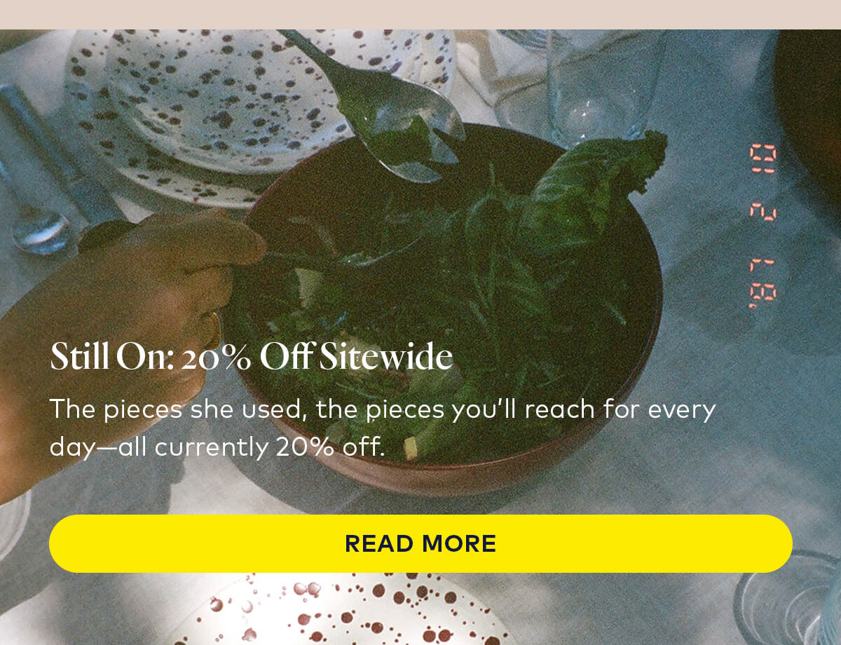 Still on: 20% off sitewide