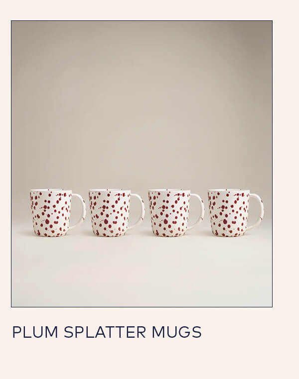Plum Splatter Mugs Plum Splatter Mugs