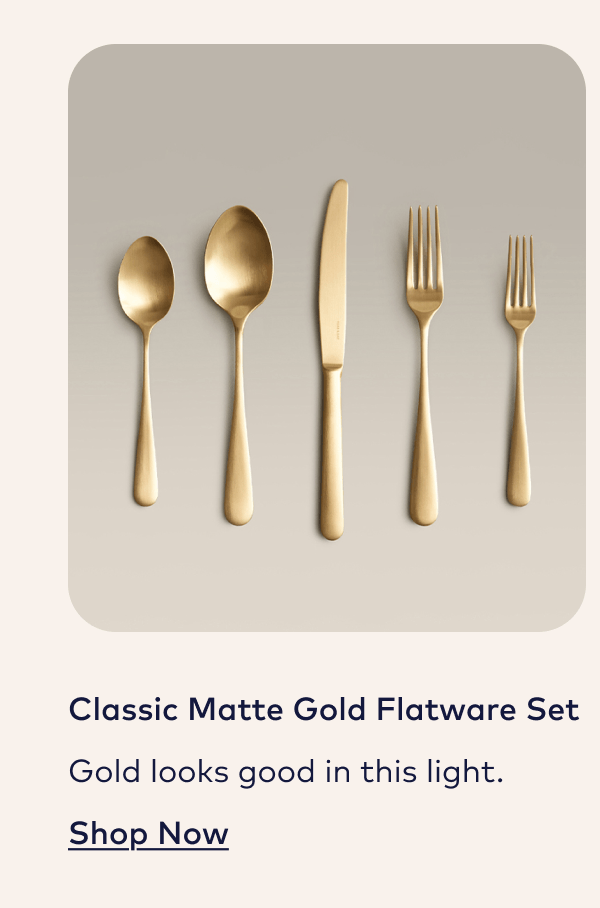 Classic Matte Gold Flatware Set