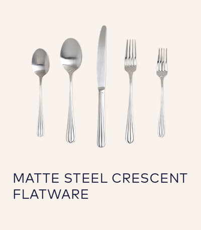 Matte Steel Crescent Flatware