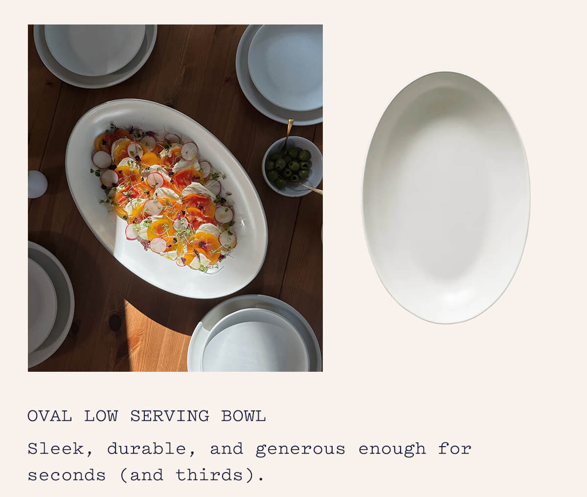 Oval Low Serving Bowl
