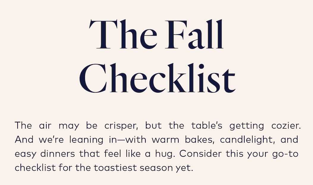 The Fall Checklist The Fall Checklist