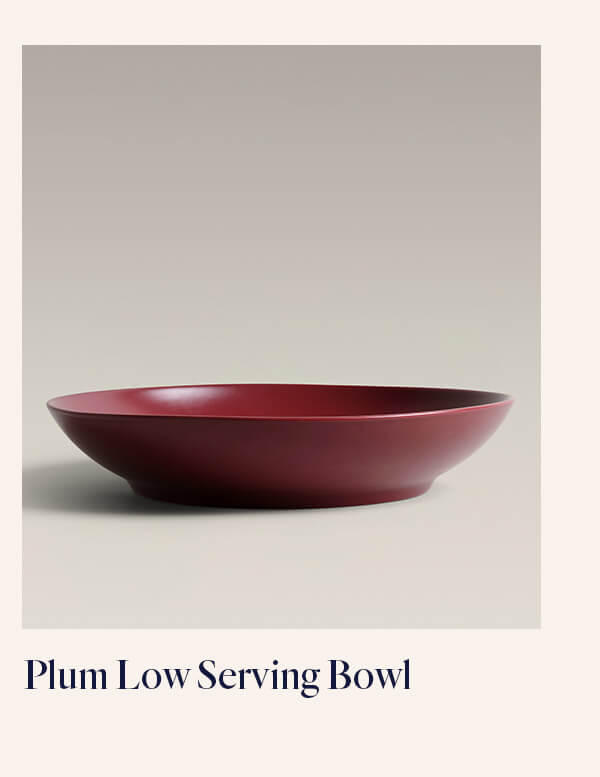 Plum Low Serving Bowl