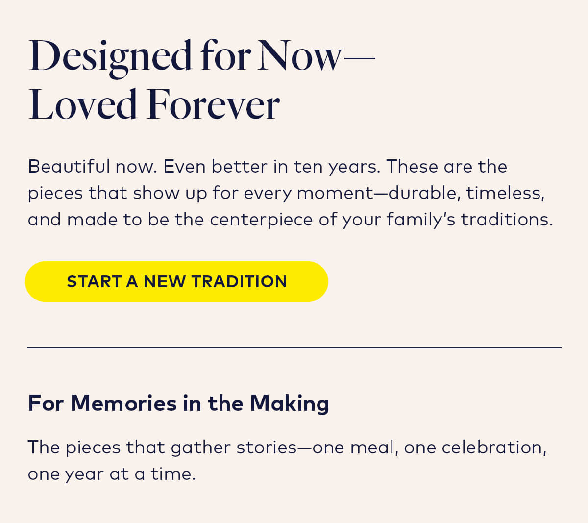 Start a New Tradition