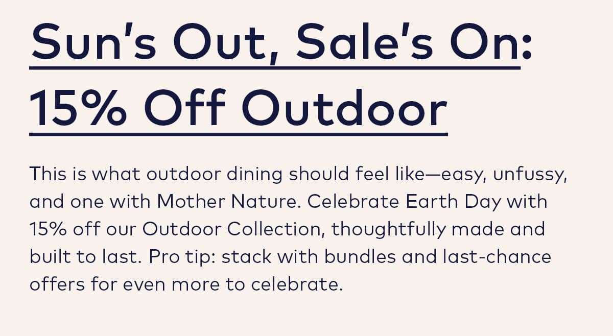 Sun's out, sale's on