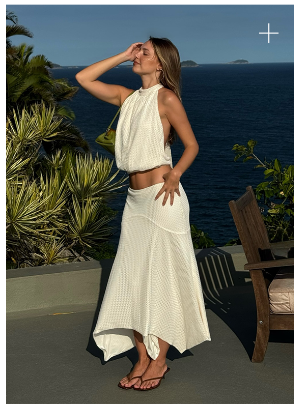 @emilysanches in Evaden Backless Top - Ivory
