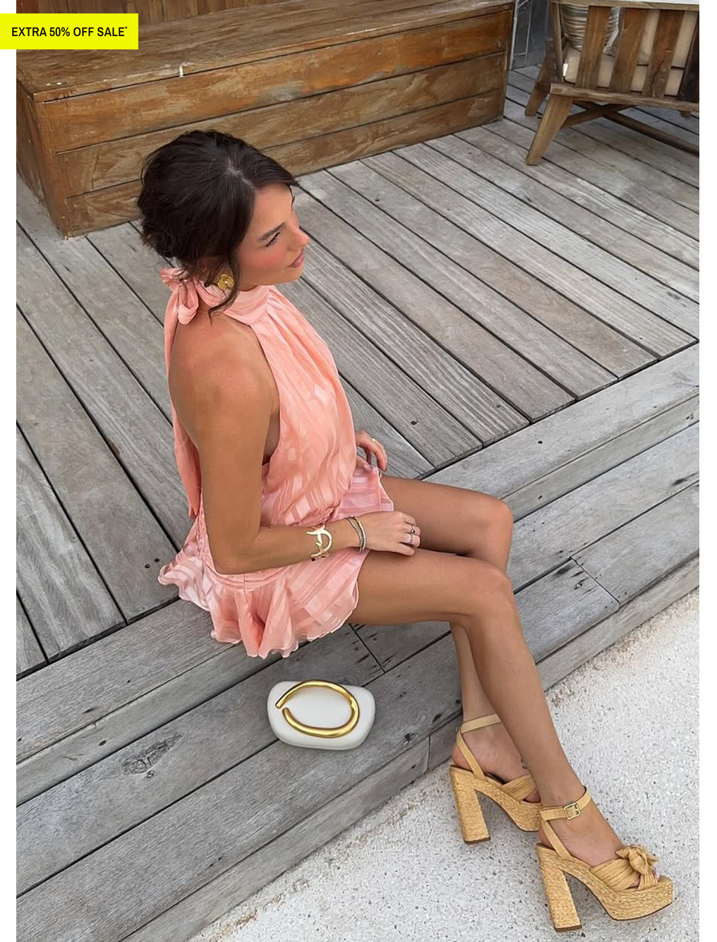 Willow Chiffon Mini Dress - Orange