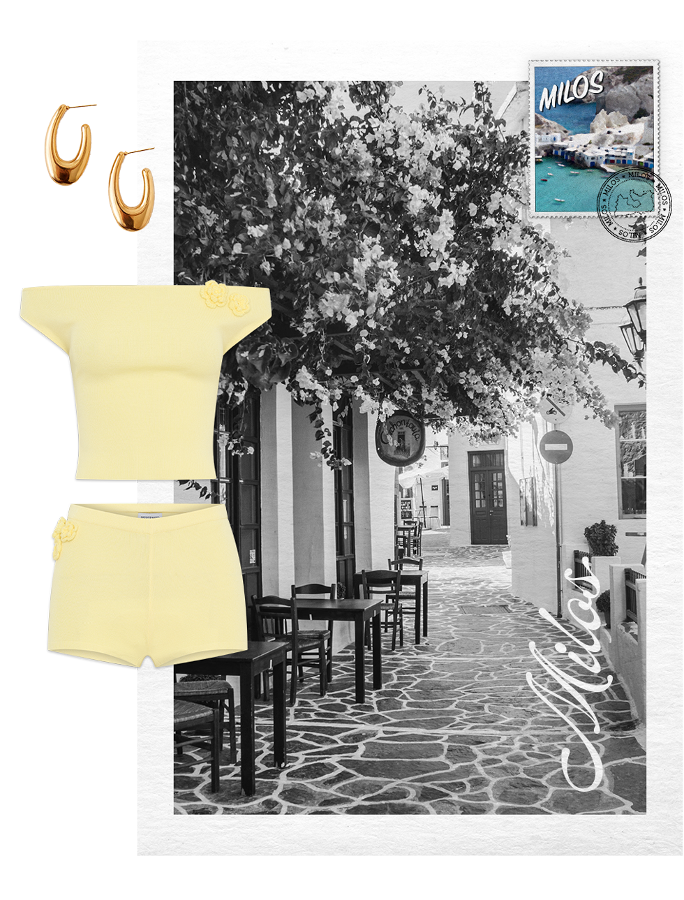 Aliah Knit Top & Shorts - Yellow