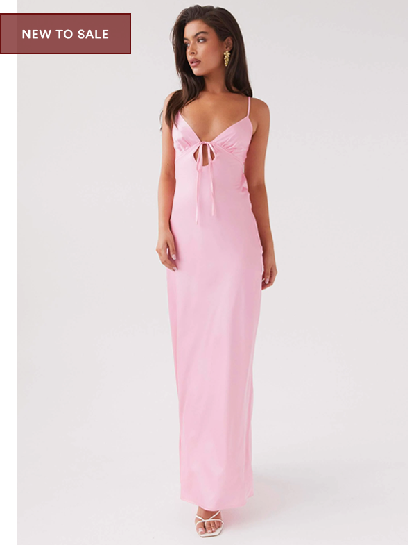 Flora Satin Maxi Dress - Candy