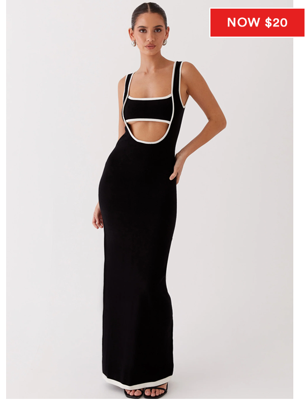 Lost In Paris Maxi Dress - Black