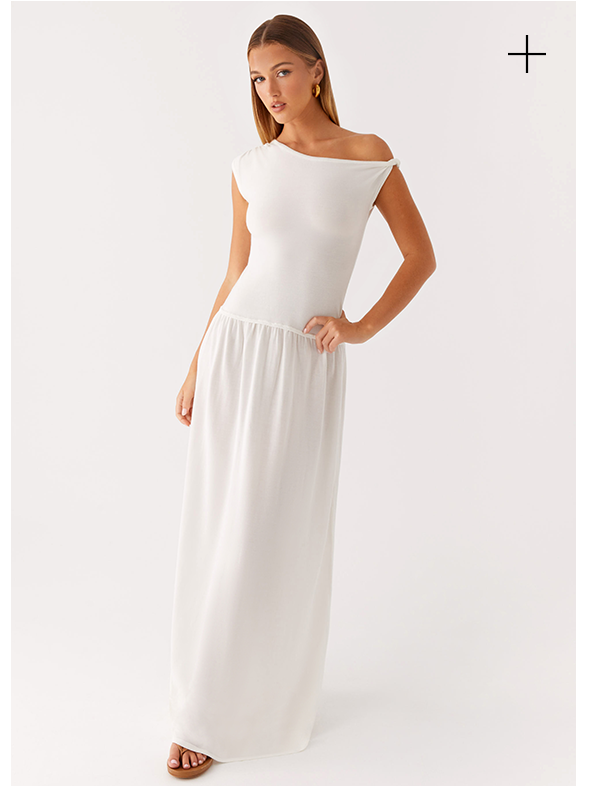 Ardella One Shoulder Maxi Dress - Ivory