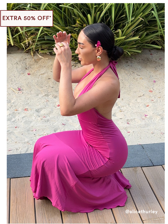 Perdita Midi Dress - Fuchsia