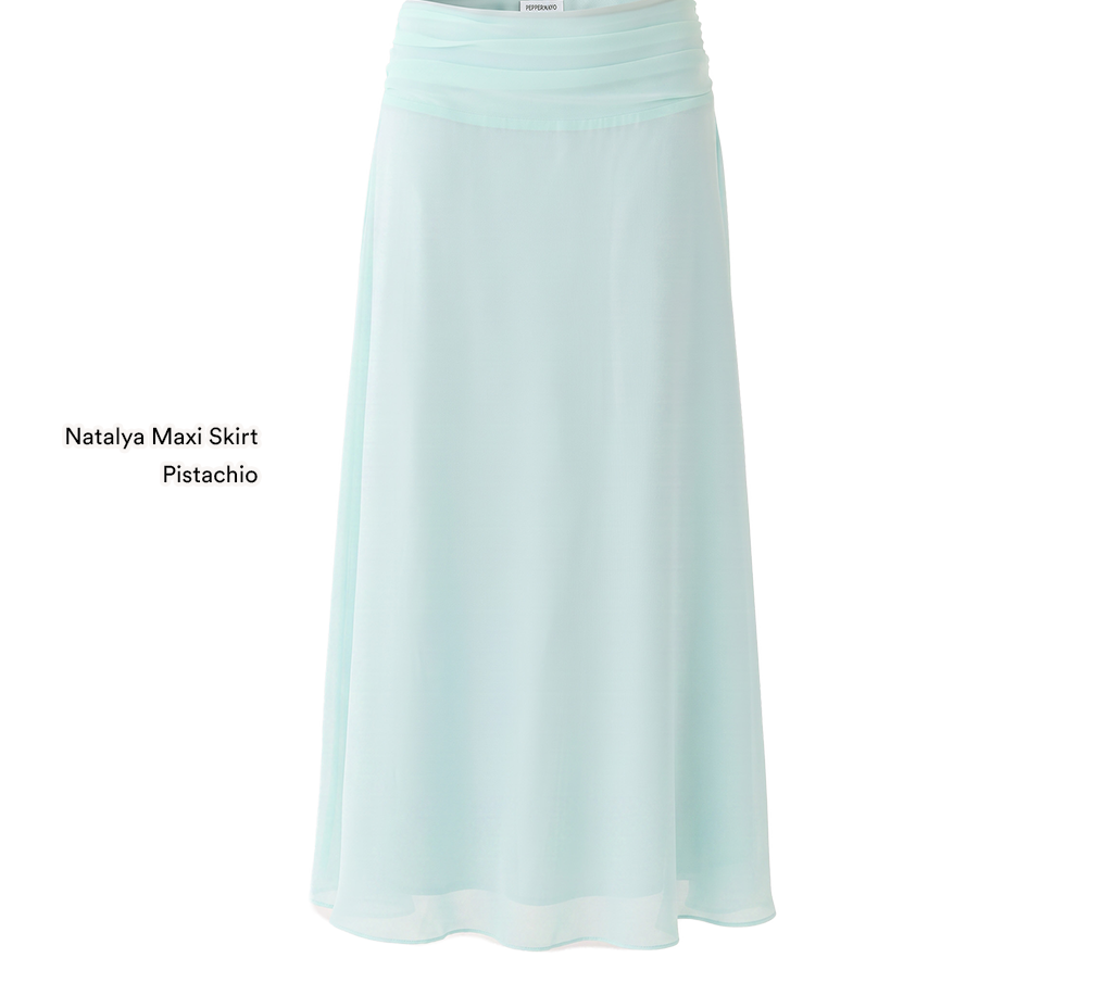 Natalya Maxi Skirt - Pistachio
