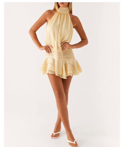 Willow Mini Dress - Yellow