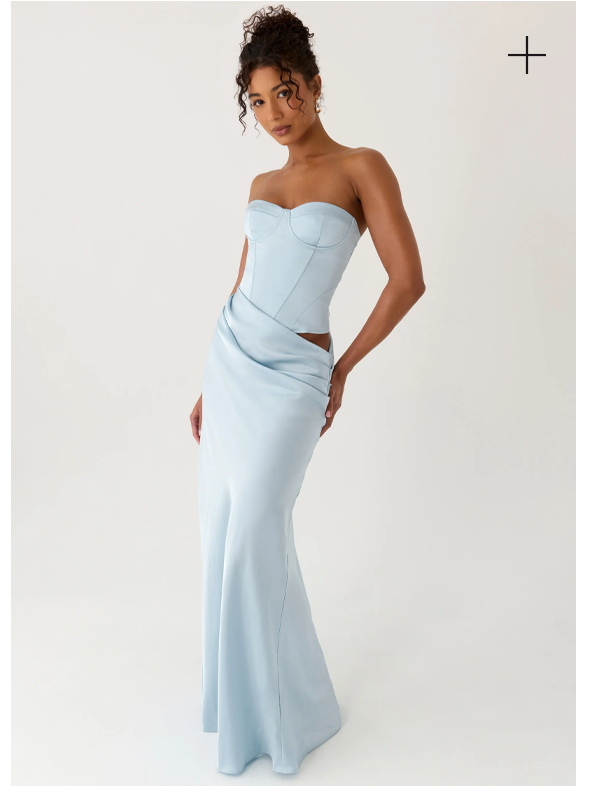 Emory Corset Maxi Dress - Blue