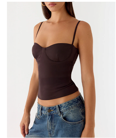 Ame Underwire Top - Chocolate,
