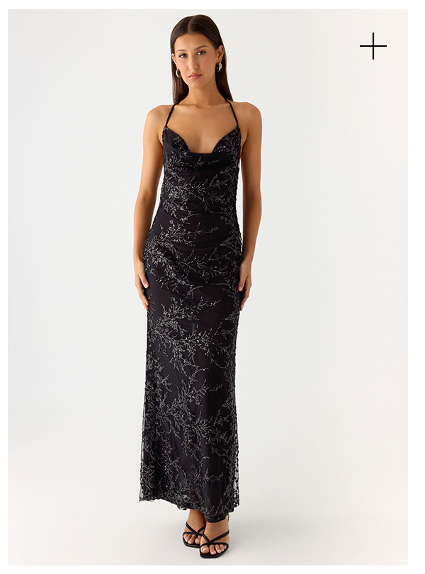 Mayim Sequin Maxi Dress - Black