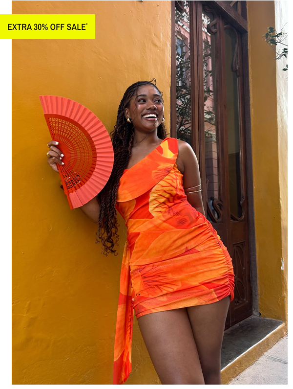Good Fortune Mini Dress - Serene Orange