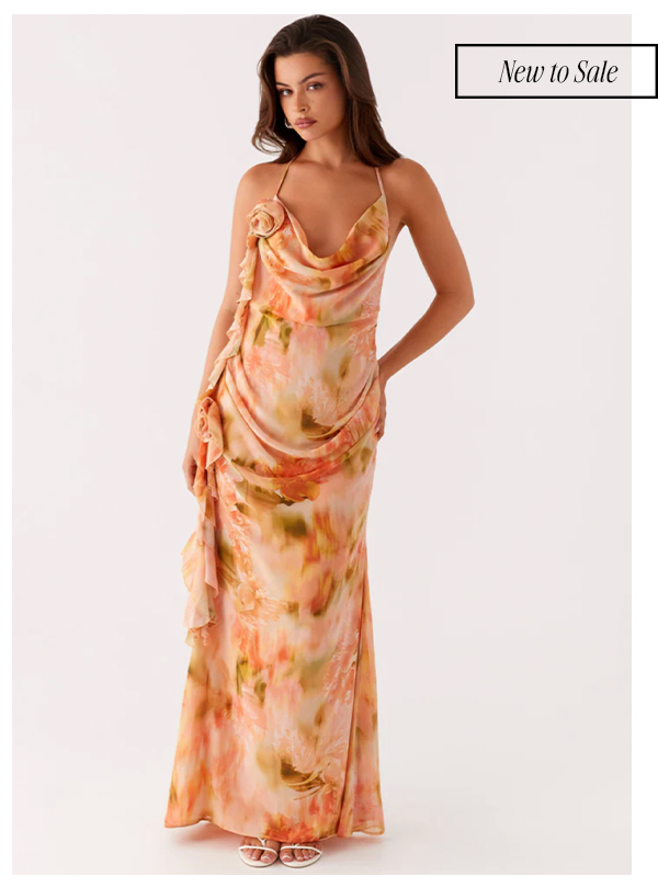 Diedre Rose Strappy Maxi Dress - Sunset Floral