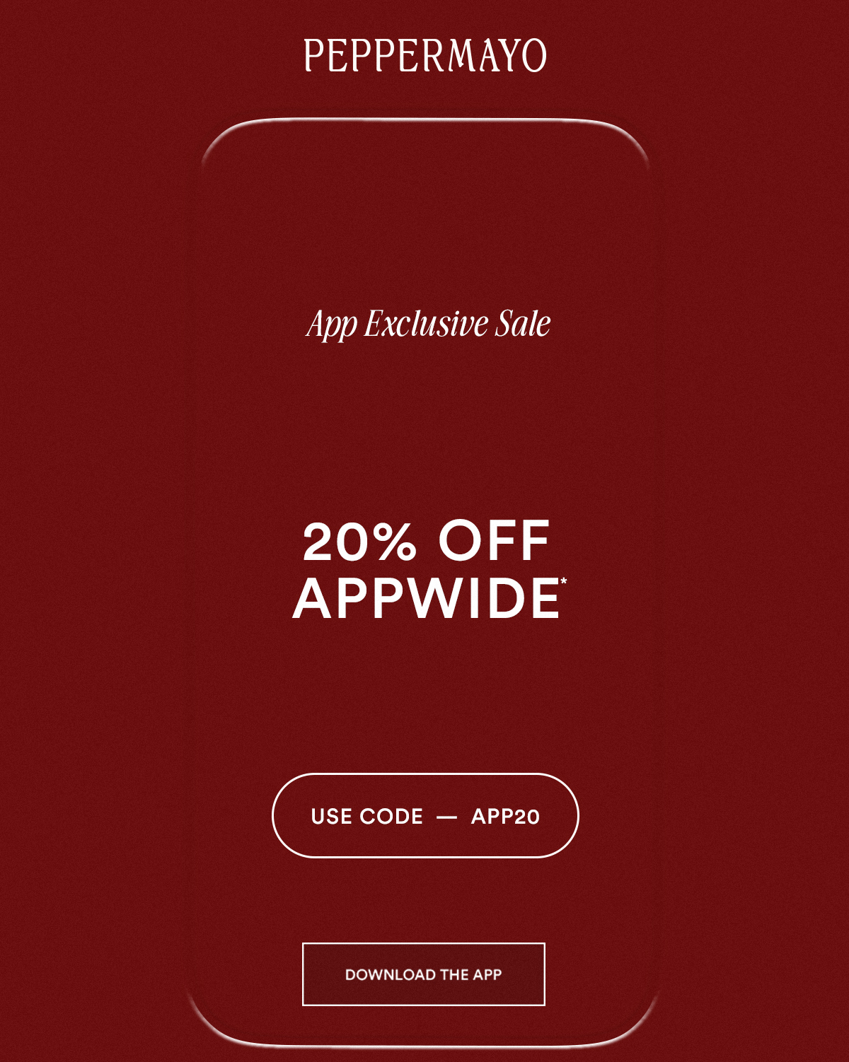 20% OFF APPWIDE