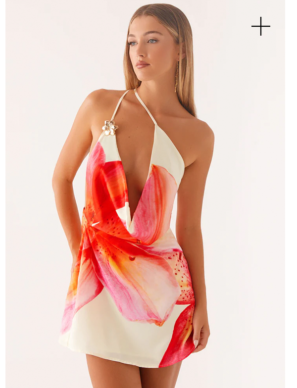 Aiva Mini Dress - Yellow Floral