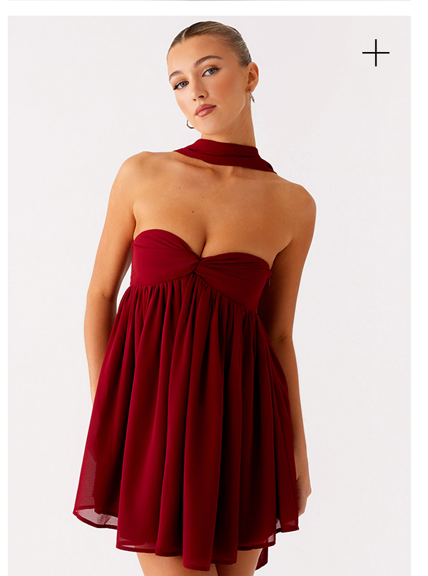 Saturn Return Mini Dress - Maroon