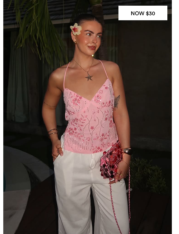 kamilla-sequin-cami-top-pink
