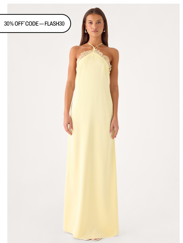 Samaria Halter Maxi Dress - Yellow