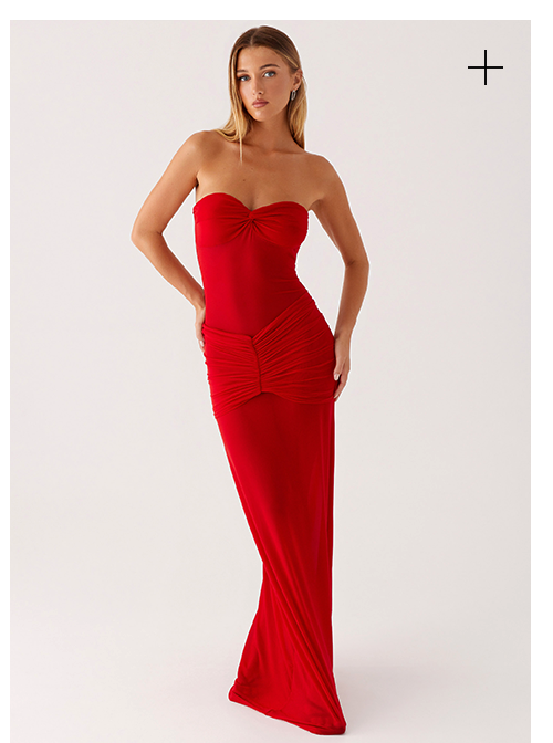 Mallory Mini Dress Cherry Red