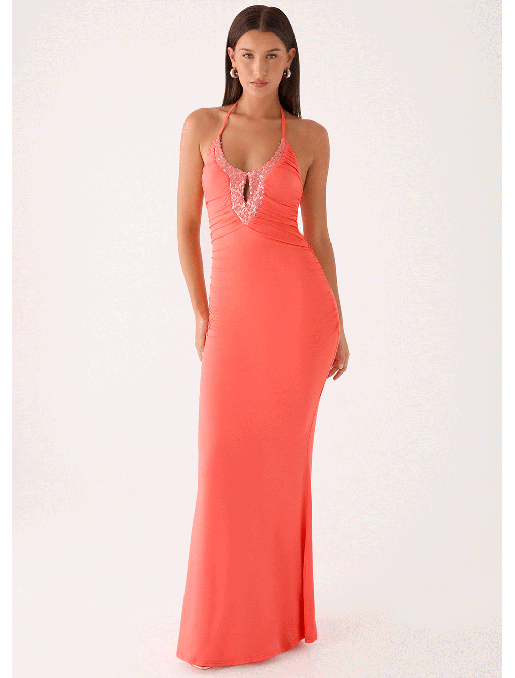 Aminata Maxi Dress - Burnt Coral