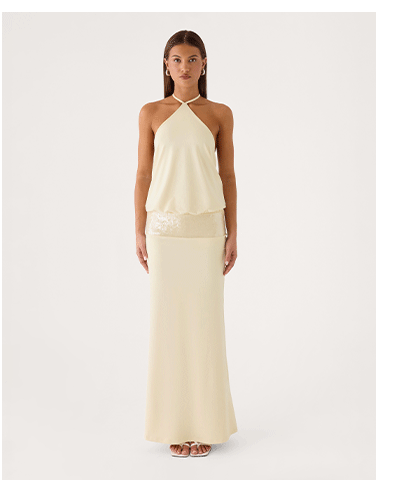 Marcie Halter Maxi Dress - Yellow