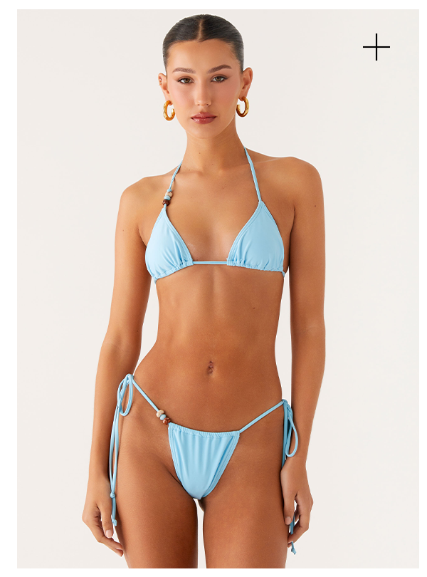Ryland Bead Bikini Top & Liona Bead Bikini Bottoms - Turquoise