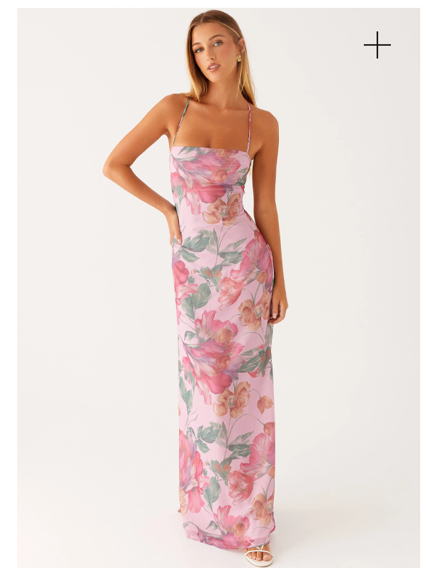 Peggy Maxi Dress - Pink Floral